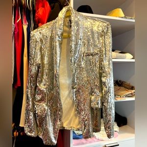 Silver blazer